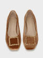 Unze London Women's "KOZUE" Buckled Detailing Ballerinas For Women - Ballerinas For Women. 