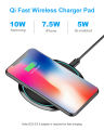 Fast Wireless Charger, NANAMI 7.5W Charging Pad Compatible Phone 13/13 mini/12/SE 2/11/11 Pro/XS Max/XR/X/8 Plus, 10W Qi Charger for Samsung Galaxy S21/S20/S10/S9/S8/S7 Note 10+/9/8 & 5W AirPods 2. 