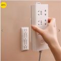 6pcs Self-Adhesive Socket Fixer, Seamless Punch-Free Plug Sticker Wall-Mounted Power Board Bracket for Surge, WiFi Router, Tissue Box and Remote Control Organizer Saving Space, White. 