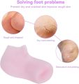 1Pair Silicone Foot Care Socks Anti Cracking Moisturizing Gel Elastic Socks DIY Foot Mask Cracked Dead Skin Remove Pedicure Tool. 