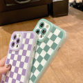 Fashion Checkerboard Checkered Phone Case For iPhone 11 13 Pro Max 12 Pro X XS XR 7 8 6 6s Plus SE2020 Solid Color Plaid Cover. 