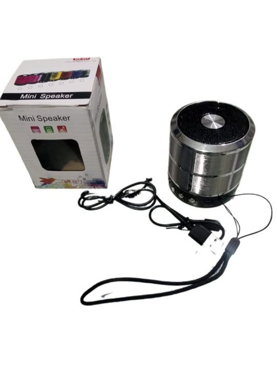 Mini Portable Bluetooth & Rechargeable Speaker with Light + SD Card ...