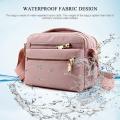 New solid color handbag casual durable nylon shoulder handbag. 