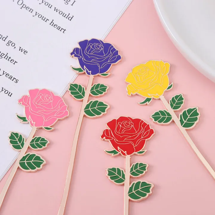 Rose-shaped%20Rose%20metal%20bookmark%20Delicate%20Coloring%20Metal%20Cute%20coloring%20embossing%20bookmark%20Embossing%20for%20Office%20supplies%20School%20supplies%20Stationery%20Valentine's%20Day%20gifts%20Book%20lovers%20-%20Image%203