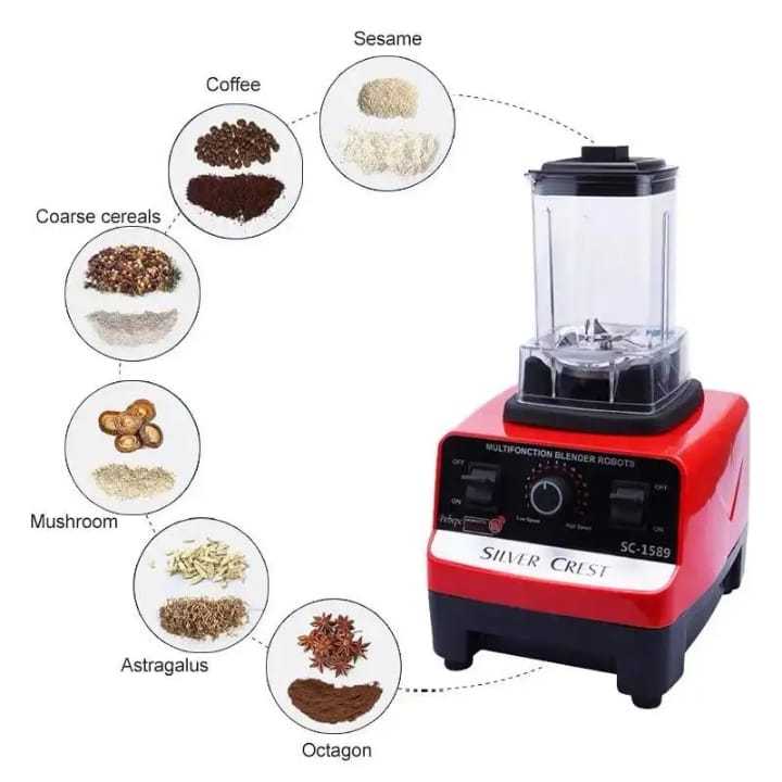 “Silver Crest SC-1589 4500W Heavy Duty 2-in-1 Blender & Smoothie Maker ...