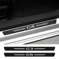 4PCS Car Sill Stickers For Citroen C1 C2 C3 C4 C4L C5 C6 C8 C-ELYSEE VTS Xsara C-Crosser Berlingo Jumpy Nemo Picasso Accessories. 