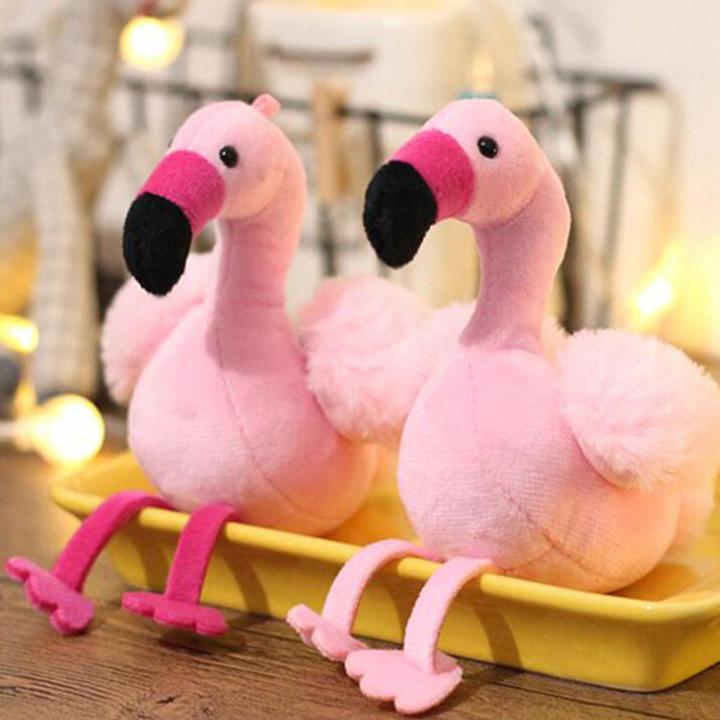 Random 1 Pc Lovely Flamingo Plush Toy Keychain Ring Pendant Soft Toy Key Ring Backpack Decor
