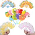 Folding Hand Fan 2pcs Cute Fruit Pattern Handheld Folding Fans for Kids Lightweight Summer Cooling Fans Perfect Children's Gift Sturdy Folding Fan. 