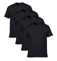 Pack of 4 Black Cotton Half Sleeves Round Neck T Shirt for Men. 