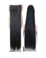 Hair Extensions for Girls 5 Clips 27  Length Natural Black. 