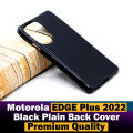 Motorola Edge Plus 2022 Back Cover Soft Plain Black Case For Motorola Edge Plus 2022. 