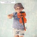 Violin with 4 Adjustable Strings and Bow - Musical Sounds- Realistic-Looking Instrument for Learning Classical Music uk import. 
