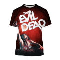 2024The Evil Dead 3D Print T-Shirt Dracula Movie O Neck Short-Sleeved Horror Movie Neutral Casual Tops Kids Funny T Shirt Clothing. 