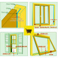 Self-Adhesive 5M Door Window Seal Strip, D-Type Weatherproof Foam Tape, Soundproof, Dust Stopper, Brown. 