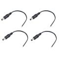 DC Pins 12V DC Power Pin Cable for CCTV Cameras (Pack of 4 Cables). 