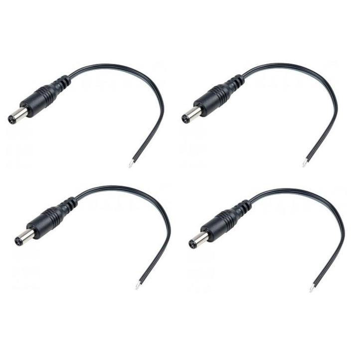 DC Pins 12V DC Power Pin Cable for CCTV Cameras (Pack of 4 Cables)