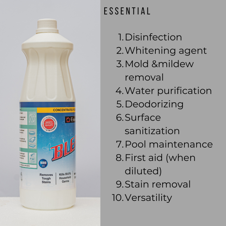 Essential Bleach Best Bleach for Clothes and Cleaning, Baby