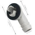 Air Conditioner Ac Drain Hose Connector Elbow Fitting with Rubber Ring for Mini-Split Units and Window Ac Unit 3/5 Inch(15Mm). 
