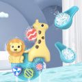 Baby Bath Toys Giraffe Bath Wall Toy Bathtub Toys with Waterfall Water Spray and Spin Shower Gift for Toddler. 