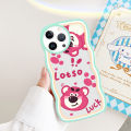 Linemond Cartoon Strawberry Bear case for Samsung Galaxy A02 A03 Core A03S A04 A04S A10 A10S A11 A12 5G A13 4G A14 A20 A20S A21S A22 A23 A24 case,With full cover camera protection. 