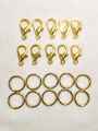 10 Sets Of 20 mm Lobster Clasp Hooks Connectors With 15 mm Jump Rings For Jewelry Making, KC Gold and Silver End Clasps For Mini Purses, Bags, Necklaces, Bracelets, DIY Jewelry Findings, Fashionable Accessories Fastener Hook. 