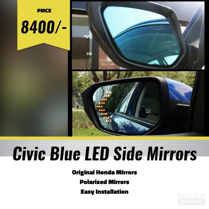 Blue LED Side Mirrors