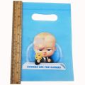 BOSS BABY GOODY BAGS - BLUE COLOR FABRIC MATERIAL GOODY BAGS - PACK OF 10 GOODY BAGS - BOSS BABY THEME GOODY BAGS. 