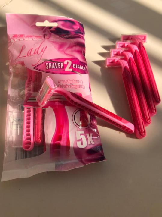 MAX Lady Razor - 2 Blades (5 Pcs Pack) | Disposable Body Shaving ...