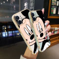YIWESAN Case For Redmi 10 Prime Case Cartoon Mickey Mouse Side Design Phone Case Square Edge Pattern Silicone Softcase Luxury Plating Casing Full Cover Camera Shockproof Protection Cases. 