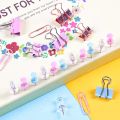 【HOT】 72 Pcs Multifunctional Combination Push Pins Paper Clips Thumbtack Stationery Metal Clear Binder Clips Set School Office Supply. 