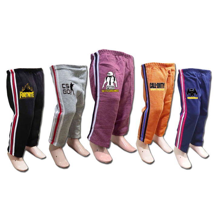 Bindas Collection Pack Of 3 Multicolors Printed  Soft Cutton Summer Trouser For Boys Trouser For Girls For Baby