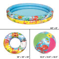 3 in 1 Bestway Play Pool Set, 4 ft Swimming Pool with Swim Ring & Beach Ball, Inflatable Pool, Water Pool for Kids, Summer Play Toys, Kid Gift Ideas, Imported 51124 Swim Pool Pack, 3-6 Years Kids, Summer Fun, Water Games, Toddler Boys & Girls Sports Hub. 
