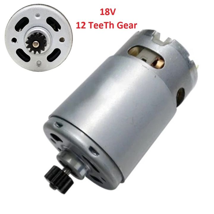18V RS550 DC Motor -Micro Electric DC Motor with 12 Teeth - High Torque Gear Box for Drill Screwdriver