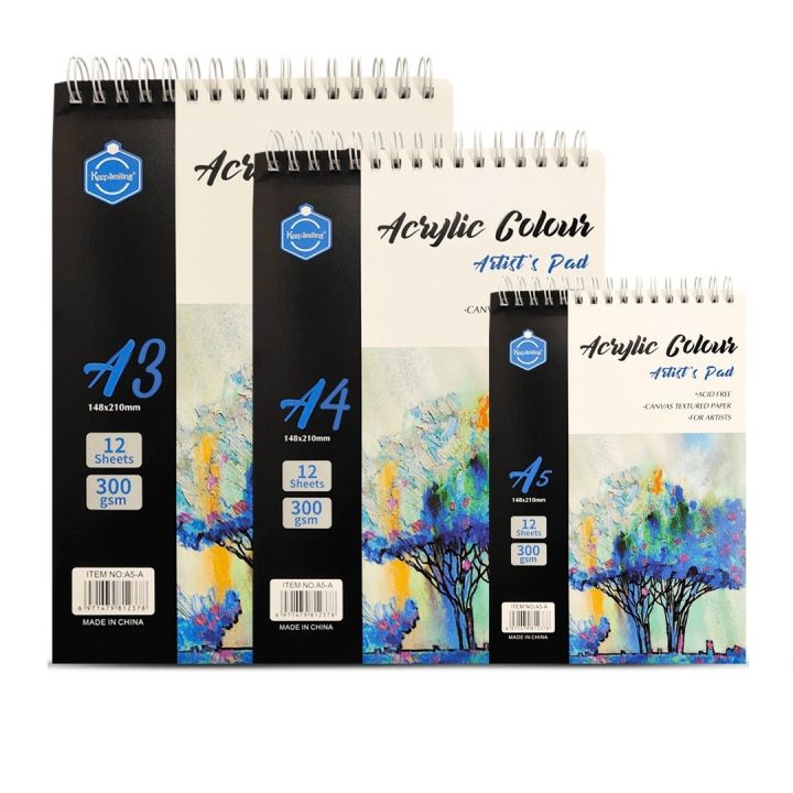 Keep Smiling Acrylic Pad 12 Sheets 300Gm A5/A4/A3 | Daraz.pk