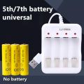 USB Output Ni-MH AA/AAA Battery Charger – Universal 4 Slot Smart Charger for 1.2V Rechargeable Batteries. 