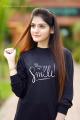 You Make Me Smile Winter Wear Black Casual Cotton Ribbed Tshirt Top Quality For Women. 