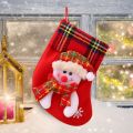 Christmas Stockings Socks With Santa Claus Snowman Elk Bear Printing Xmas Candy Gift Bag Fireplace Xmas Tree Decor New Year 2024. 