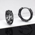 Men's earrings Hoop earrings Edgy earrings Metal earrings Statement earrings Dragon earrings Hollow earrings Round earrings Cool earrings for Street style earrings Clubwear earrings Concert earrings Fashion week earrings Gift for men. 