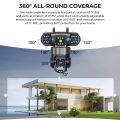 PTZ WiFi 15MP 3 Lens 3 Screen 360° Pan Tilt Outdoor CCTV Camera with Smart Tracking, Motion Detection, Night Vision, IP66 Waterproof, Two-Way Audio, SD Card Support, Remote Home Security Surveillance Camera. 