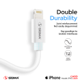 Sigma Card Cable Lightning (Iphone) 3A Charge + Sync 2in1 Fast Charging + Data Cable For Lightning supported all Devices. 