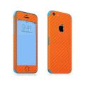 Iphone 5C Orange Carbon Fiber Texture Mobile Skin. 