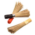 Wooden Handle Cleaning Brush Commercial Old-Fashioned Pot-Scouring Brush Long Handle Brush Kitchen Pot Washing Brush Hotel Restaurant Oblique Bamboo Wok Brush. 