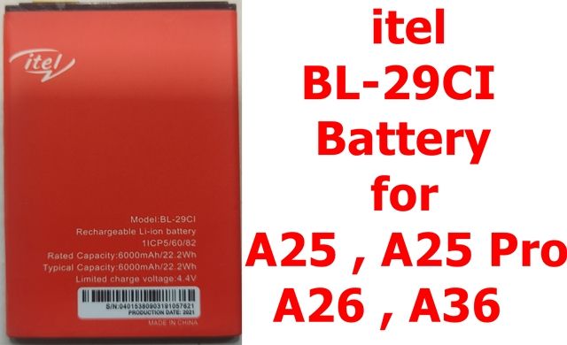 Itel%20BL-29CI%20Battery%20For%20Itel%20A26%20,%20A25%20,%20A25%20Pro%20,%20A36%20with%203020mAh%20Capacity-Red%20-%20Image%202