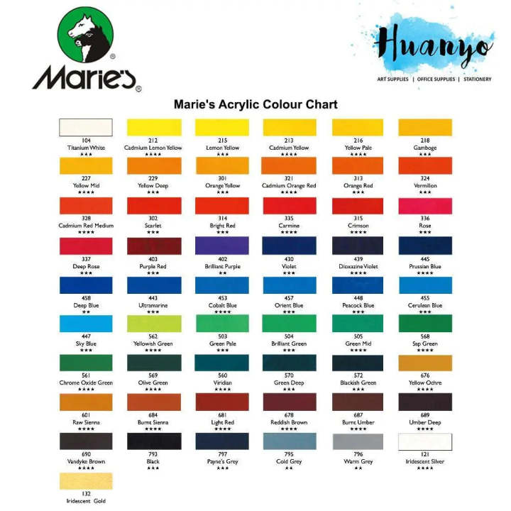 Marie's%2075ml%20Acrylic%20Colors%20Paint%20Tubes%20-%20Image%203