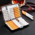 Metal Cigarette Case Men's Silver Cigarette Box Men Women Cigarette Case 16 Cigarette Case Stainless Steel Small Cigarette Case for Men Women Cigarette Box Metal Cigarette Case Silver  Premium Quality Silver. 