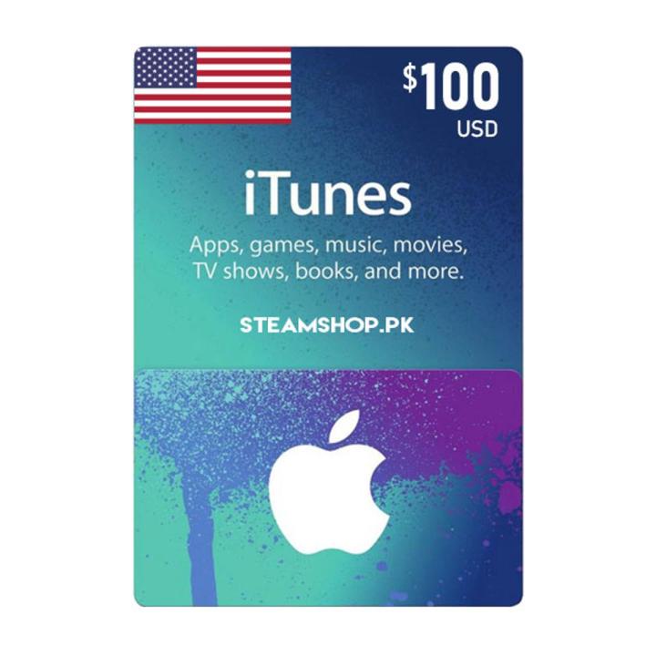 USD 100 Apple iTunes Gift Card US