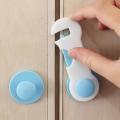 2 Pcs Child Safety Lock, Safety Door Cupboard Lock, Baby Proof Safety Cabinet Latch Lock for Kids, Easy Install with Adhesive, No Screws or Drilling. 