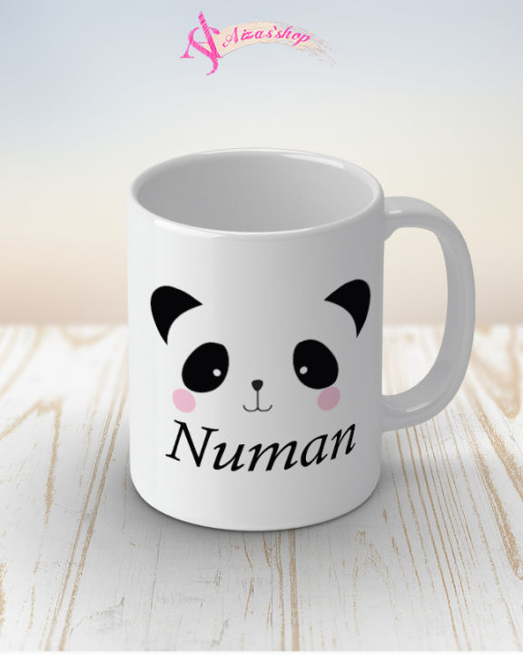 Numan name panda mug