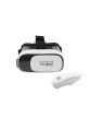3D VR Box Virtual Reality Glasses with Remote - White. 