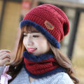 FULL ORIGINAL SONG TING Winter Knitting Skull Cap and Neck Scarf Wool Warm - Winter Beanie Hat Cap Neck Warmer Scarf Set Fleece Lined Skull Cap and Scarf Unisex Hat & Scarf Set Stylish Knit Skull Cap for Men & Women. 
